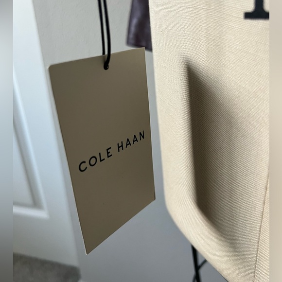 New Cole Haan Women's Leather Jacket in Burgundy - Picture 9 of 10